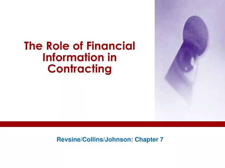 the role of financial information in contracting