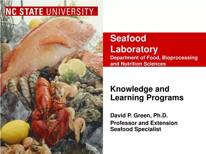 seafood laboratory department of food bioprocessing and nutrition sciences