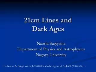 21cm Lines and Dark Ages