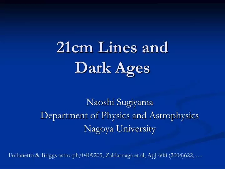 21cm lines and dark ages