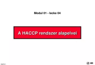 a haccp rendszer alapelvei