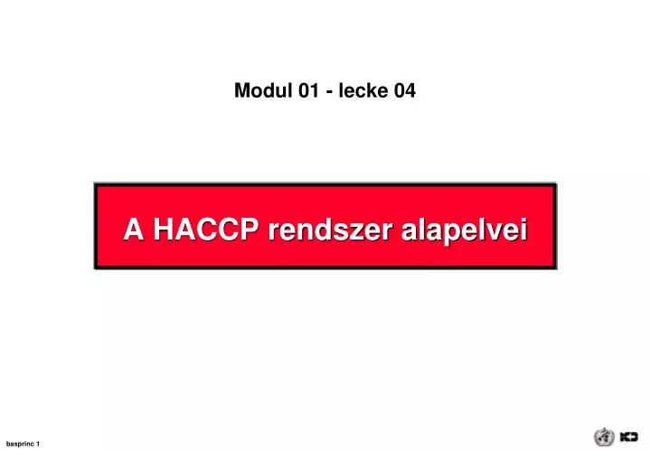 a haccp rendszer alapelvei