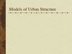 Models of Urban Structure