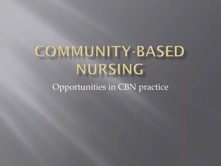 community based nursing