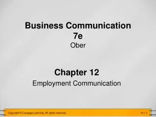 Business Communication 7e Ober