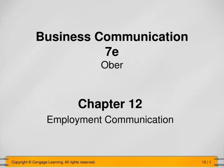 chapter 12 employment communication