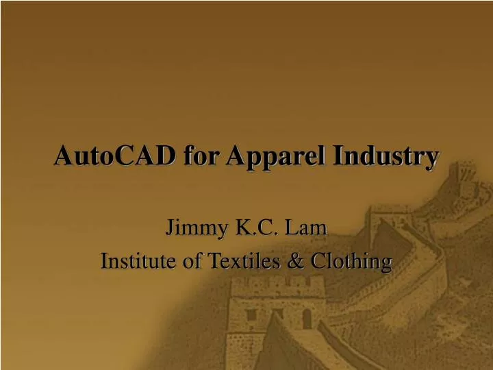 autocad for apparel industry
