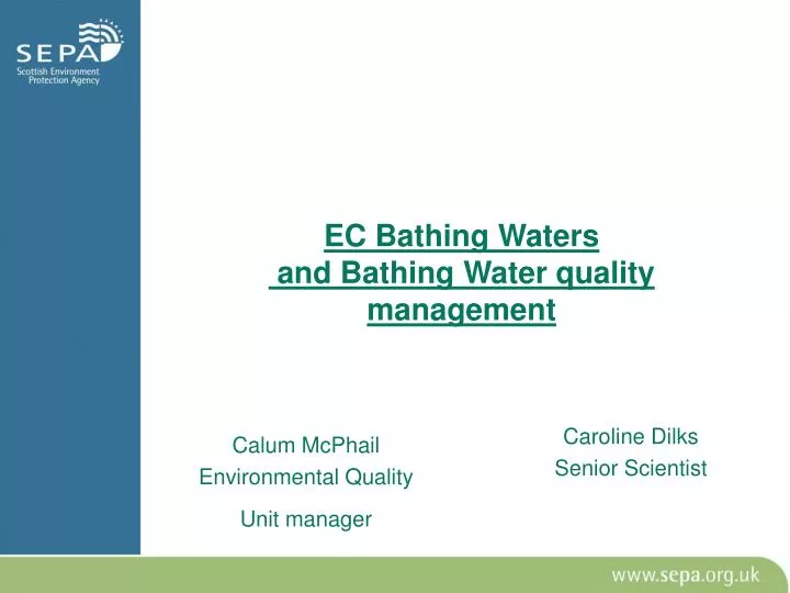 ec bathing waters and bathing water quality management