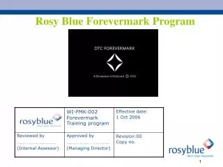 Rosy Blue Forevermark Program