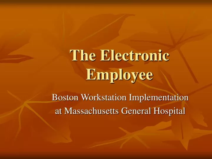 the electronic employee