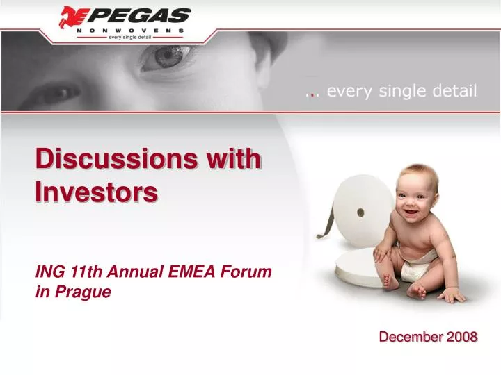 discussions with investors ing 11th annual emea forum in prague