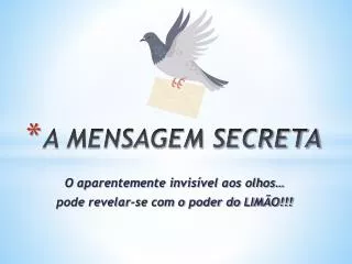a mensagem secreta
