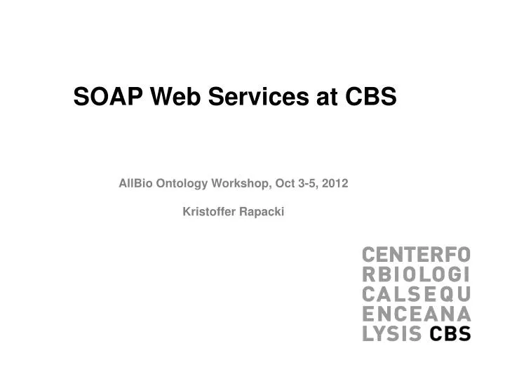 soap web services at cbs