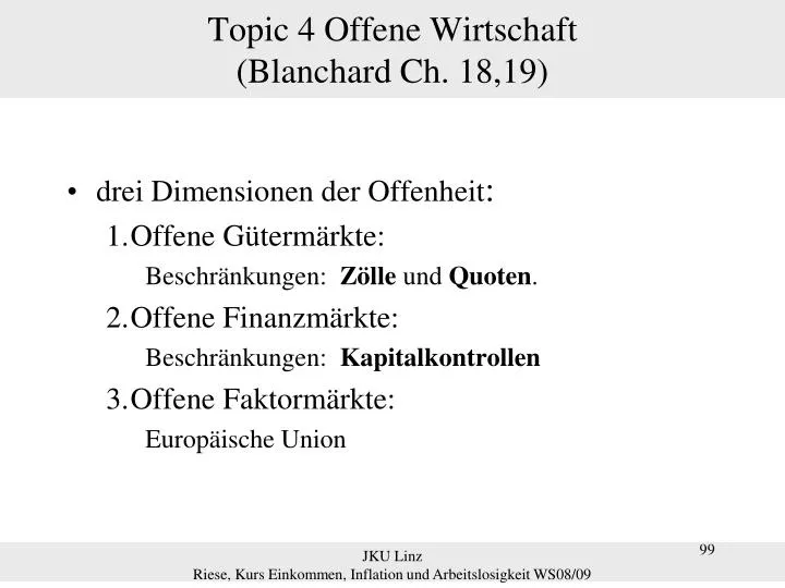 topic 4 offene wirtschaft blanchard ch 18 19