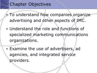 chapter objectives
