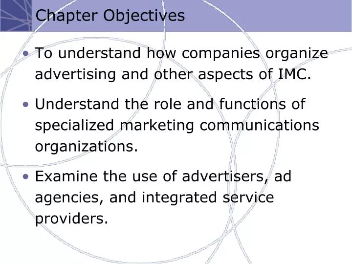 chapter objectives