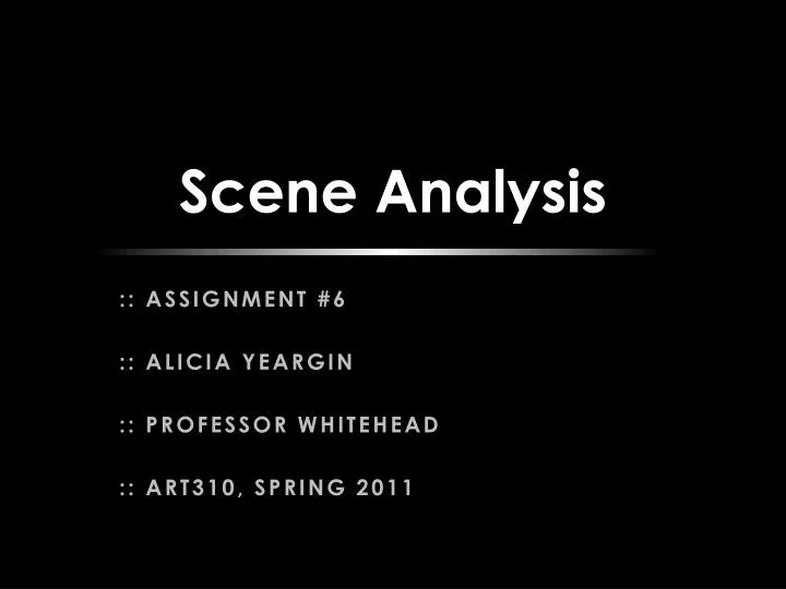 scene analysis