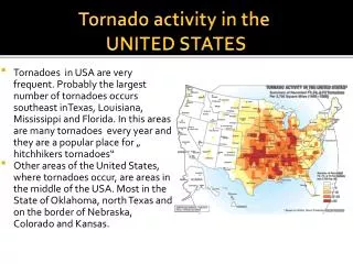 Tornado activity in the UNITED STATES