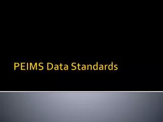 PEIMS Data Standards