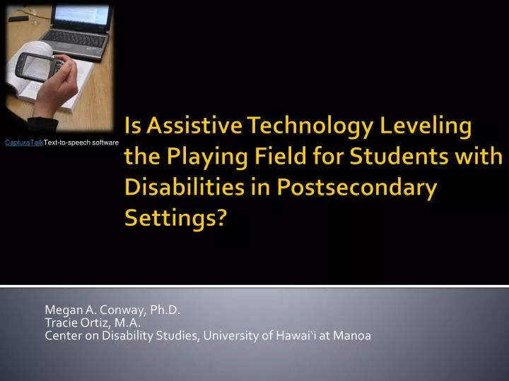 megan a conway ph d tracie ortiz m a center on disability studies university of hawai i at manoa