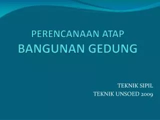 perencanaan atap bangunan gedung
