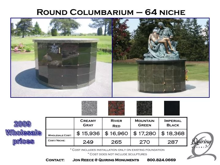 round columbarium 64 niche