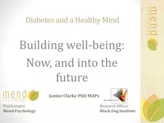 Diabetes and a Healthy Mind