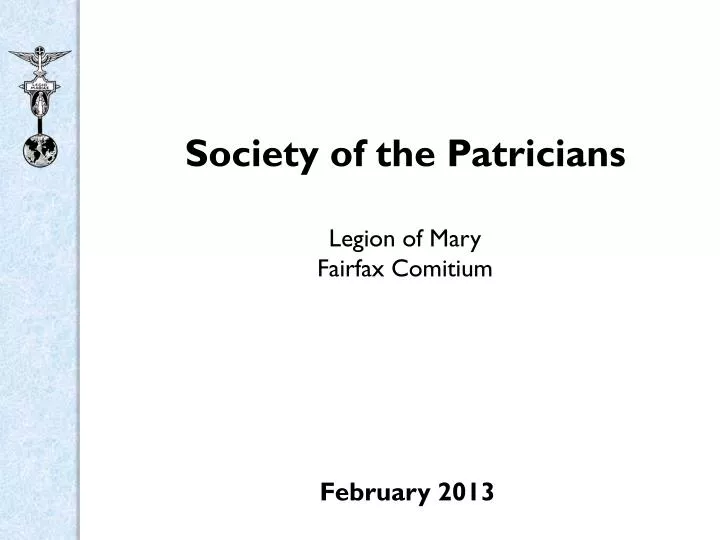 society of the patricians legion of mary fairfax comitium