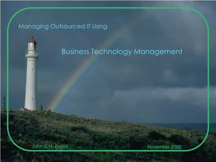 managing outsourced it using business technology management