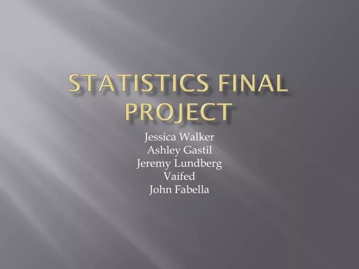 statistics final project