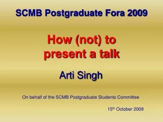 scmb postgraduate fora 2009 how not to present a talk