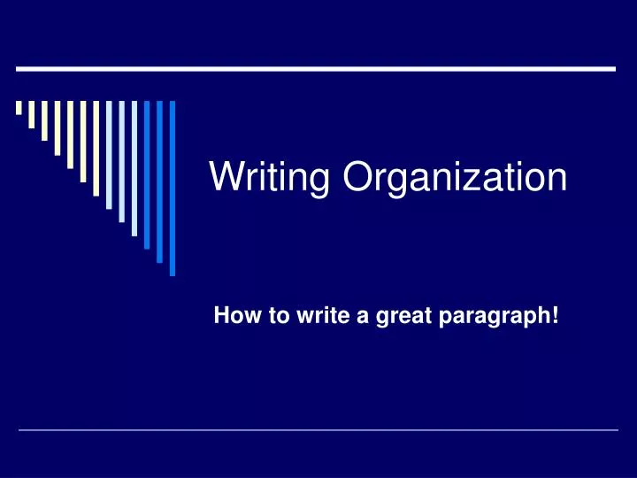 writing organization