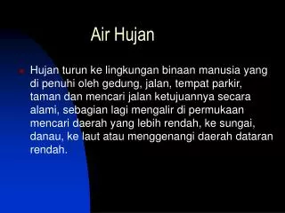 air hujan