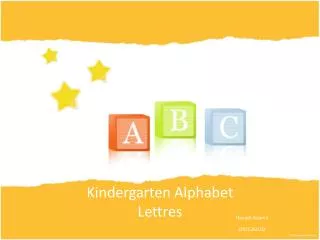 Kindergarten Alphabet Lettres