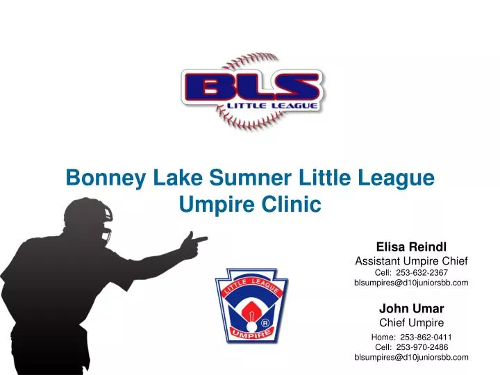 bonney lake sumner little league umpire clinic
