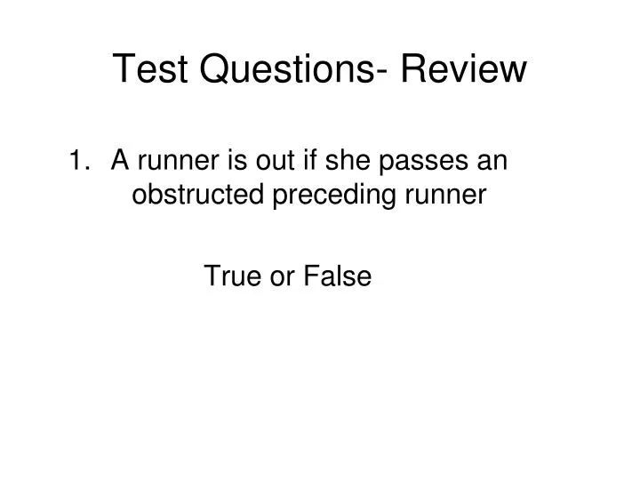 test questions review