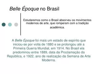 belle poque no brasil
