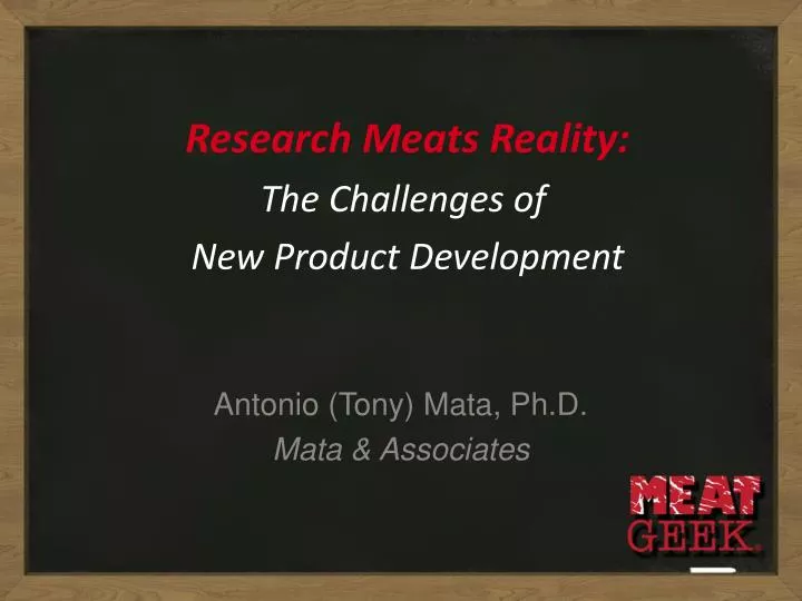 research meats reality the challenges of new product development