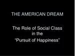THE AMERICAN DREAM - slide 1