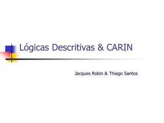 l gicas descritivas carin