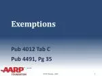 Exemptions - slide 1