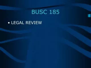 BUSC 185