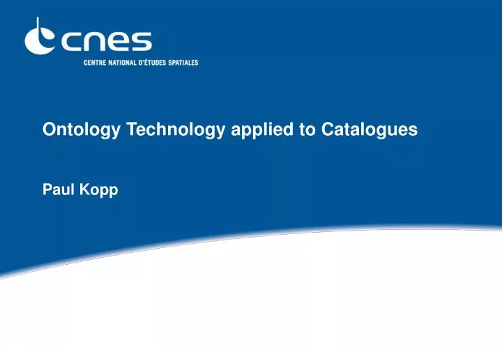 ontology technology applied to catalogues