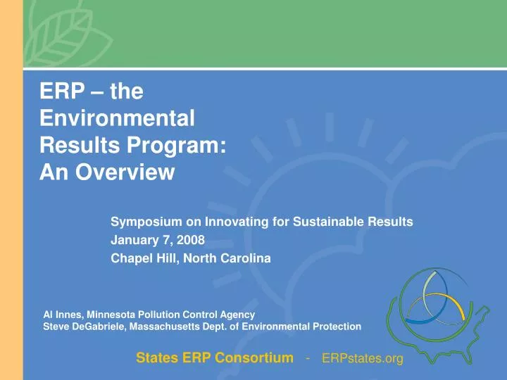 erp the environmental results program an overview