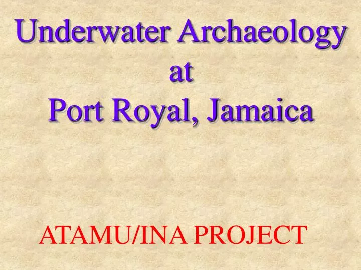 underwater archaeology at port royal jamaica