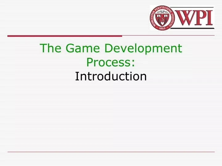 the game development process introduction
