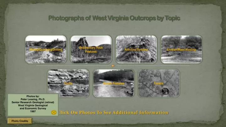 photographs of west virginia outcrops by topic