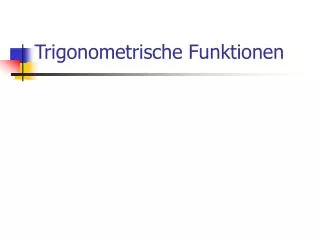 trigonometrische funktionen