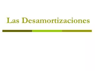 las desamortizaciones