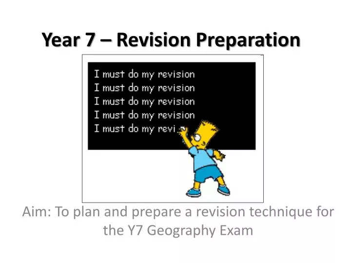 year 7 revision preparation